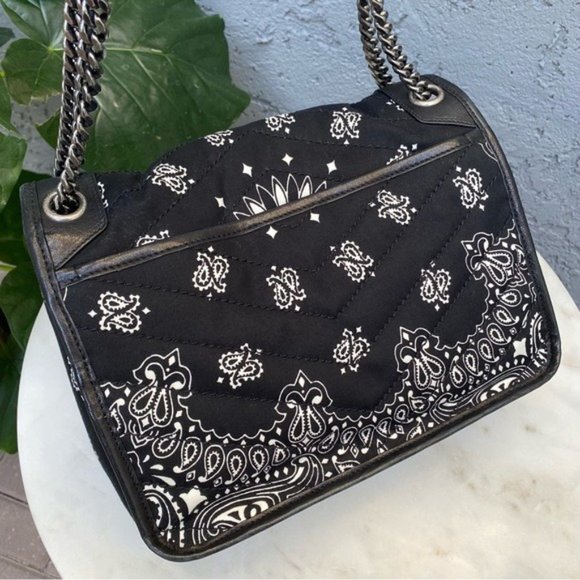 SOLD Saint Laurent YSL Medium Niki Chevron Quilted Bandana Bag - Picture 8 of 16